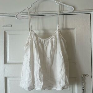 H & M White Linen Tank